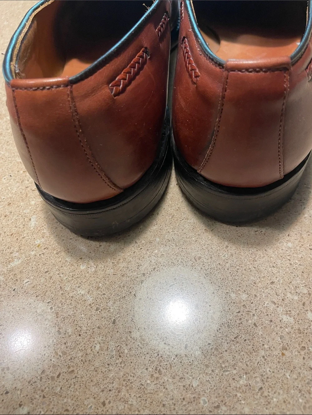 Allen Edmonds Cognac Leather Tassel Loafers - Men
